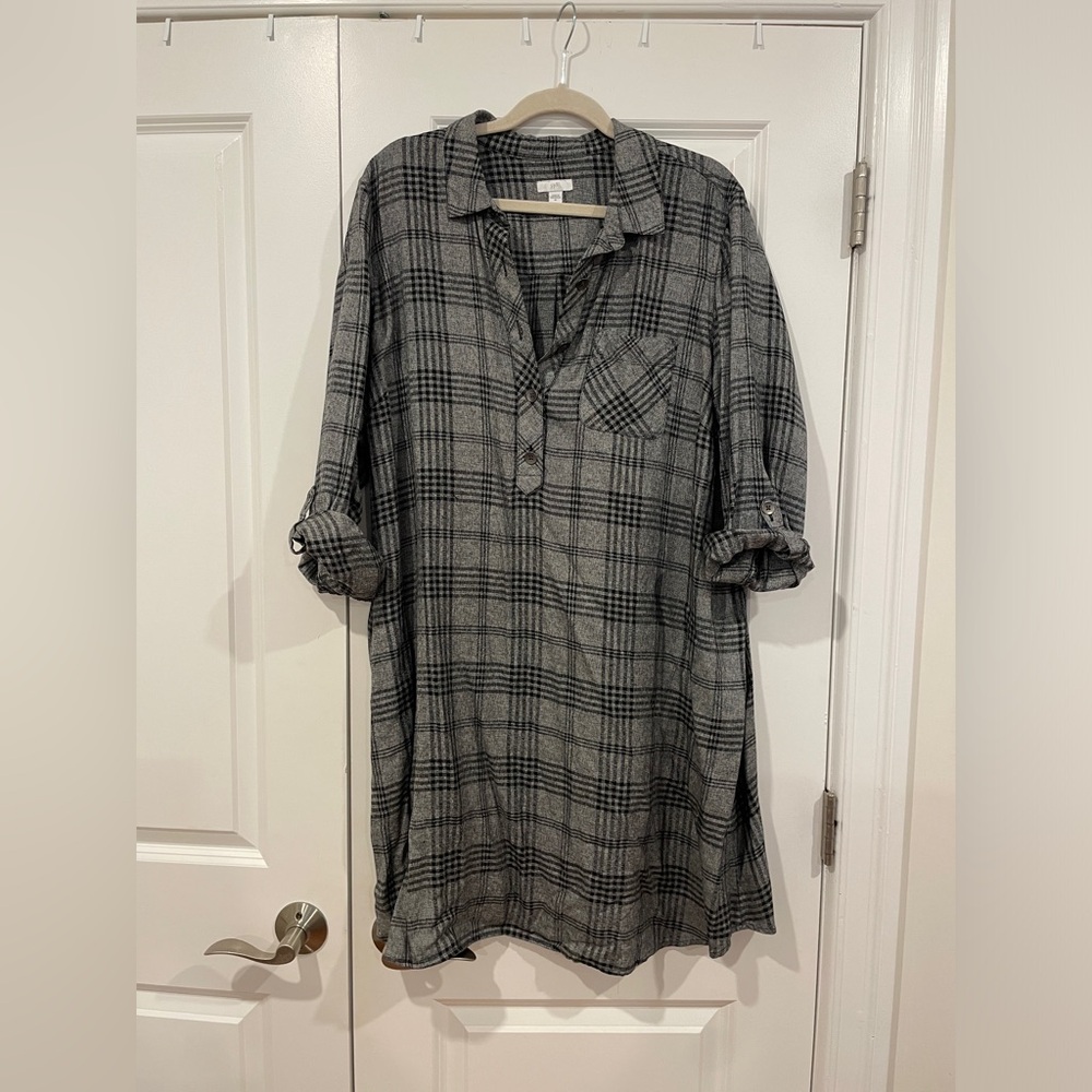 J. Jill Plaid Shirtdress, Size XL